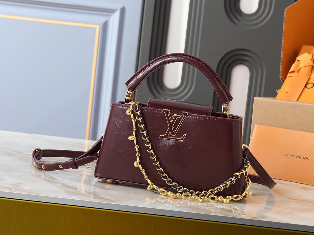 Louis Vuitton LV Classic Handbag Monogram Reverse Model MB163 Top Handle Travel Ready Fashion Accessory